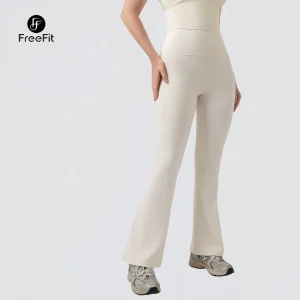 freefit nude free celana flared olahraga wanita panjang legging high waist gym yoga running bt003