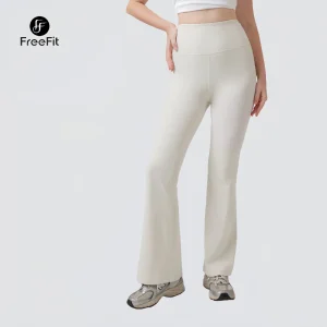 freefit nilit buttery olahraga celana panjang flared wanita high waist leggings pilates gym bt013