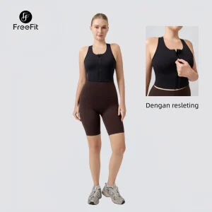 freefit tanktop bra olahraga bra wanita support dada desain leher tali gym pilates tennis vbr003
