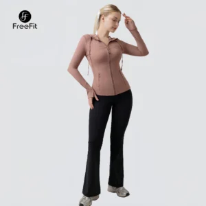 STORE freefit flow jaket hooded olahraga wanita outdoor anti uv gym pilates yoga jaket gunung lari htp001