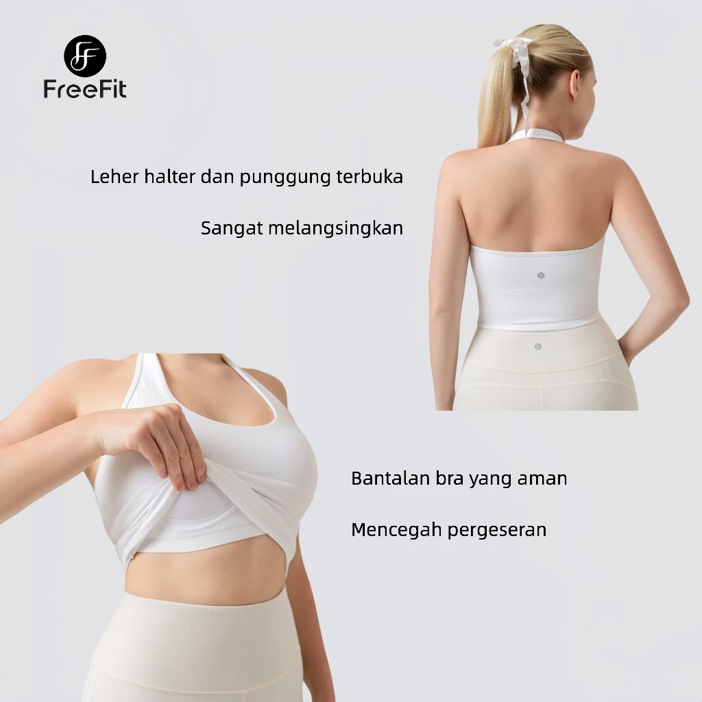 freefit tanktop bra olahraga bra wanita support dada desain leher tali gym pilates tennis vbr003 freefit tanktop bra olahraga bra wanita support dada desain leher tali gym pilates tennis vbr003