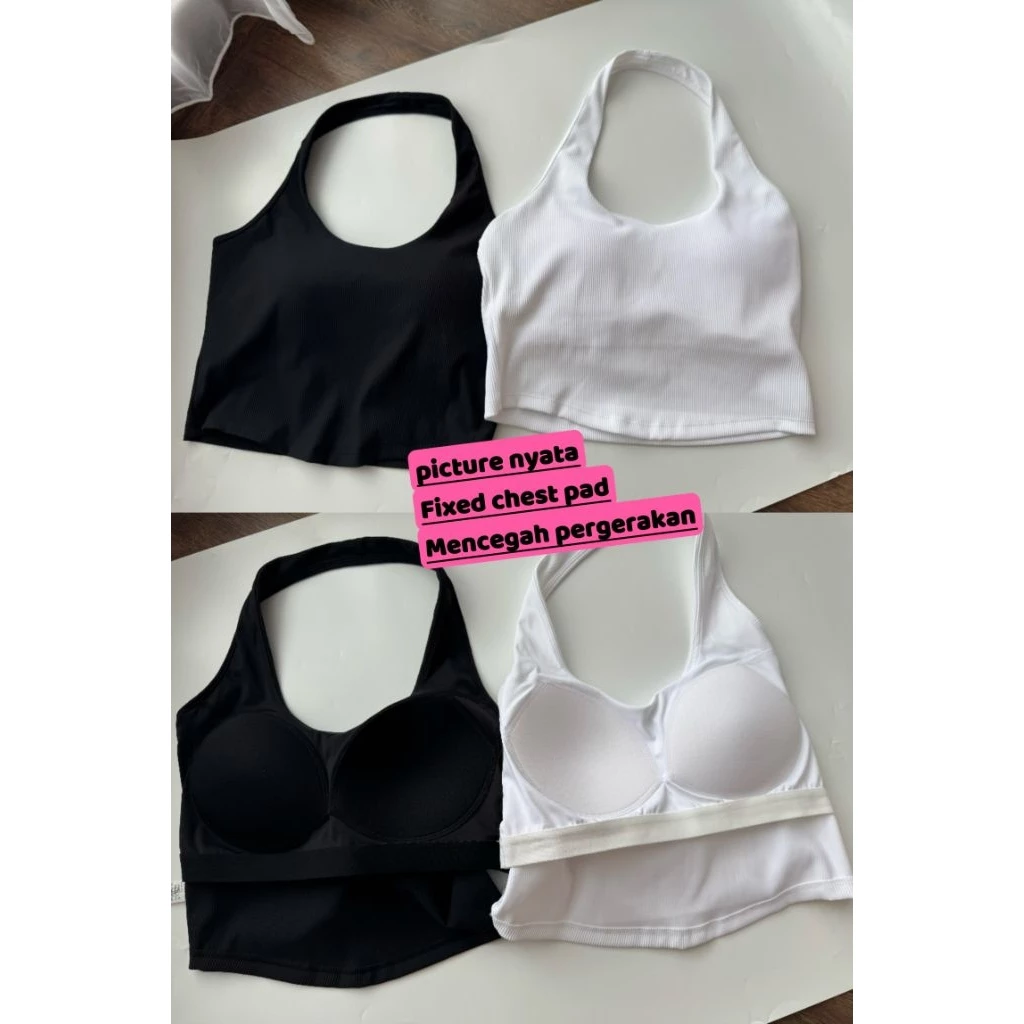 freefit tanktop bra olahraga bra wanita support dada desain leher tali gym pilates tennis vbr003 freefit tanktop bra olahraga bra wanita support dada desain leher tali gym pilates tennis vbr003