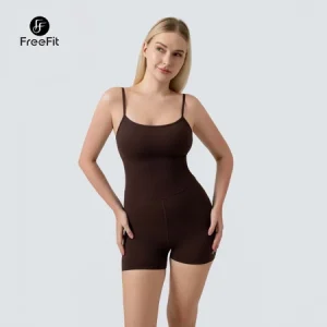 STORE freefit buttery bodysuit olahraga wanita atasan dengan bantalan bra baju set pilates yoga gym jps001